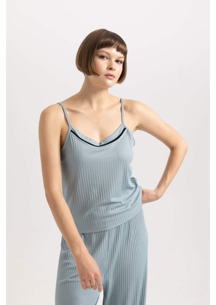 Fall in Love Regular Fit Askılı Casual Pijama Üstü B6560AX23AU