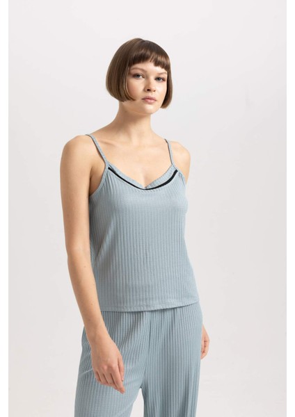 Fall in Love Regular Fit Askılı Casual Pijama Üstü B6560AX23AU
