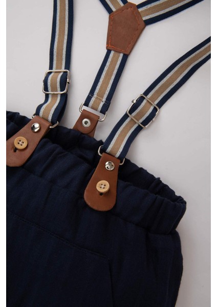Erkek Bebek Müslin Pantolon Pantolon Askısı 2'li Takım B9510A524SM indirimleri