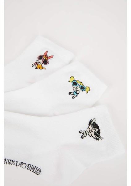 Kız Çocuk PowerPuff Girls 3'lü Pamuklu Uzun Çorap C1368A8NS indirimleri