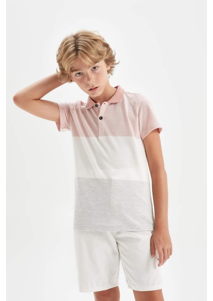 Erkek Çocuk Pike Kısa Kollu Polo Tişört C1596A824SM