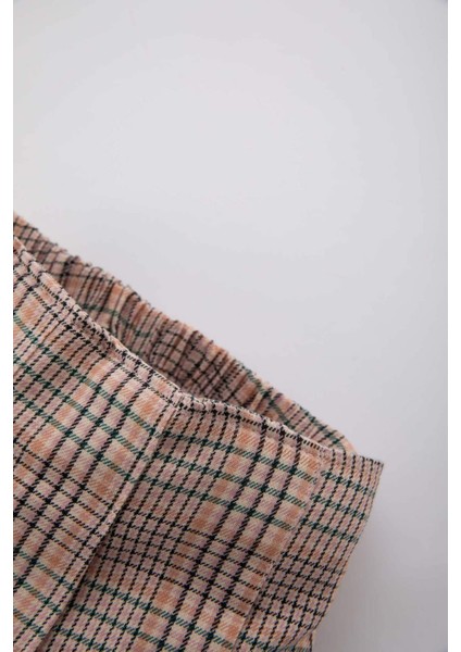 Kız Bebek Kareli Pileli Flanel Etek fırsatları