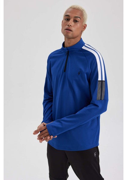 Fit Slim Fit Dik Yaka Skuba Dalgıç Kumaş Sporcu Sweatshirt A6957AX23AU modelleri