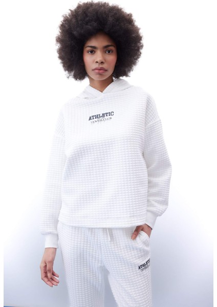 Fit Oversize Geniş Kalıp Kapüşonlu Kapitone Sporcu Sweatshirt B4599AX24SP