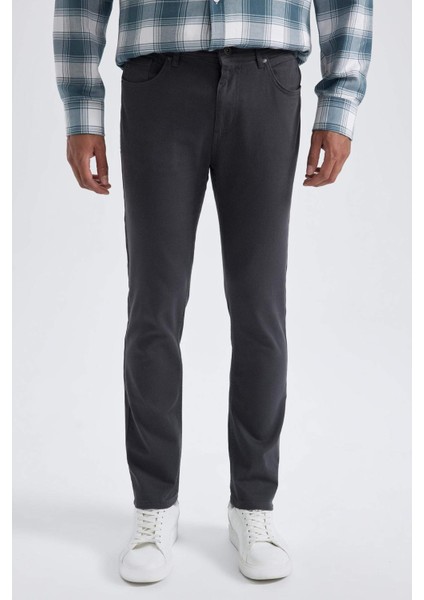 Slim Fit Dar Paça Gabardin Chino Kanvas Pantolon B2089AX23AU fırsatları