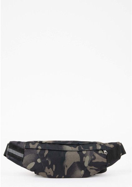 Erkek Fermuarlı Kamuflaj Desenli Bel Çantası B9131AXNS