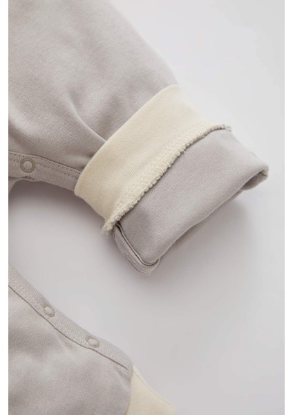 Erkek Bebek Yeni Doğan Polo Yaka Uzun Kollu Tulum B7658A524SP fırsatları