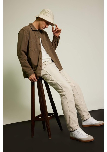 Relax Fit Pamuklu Uzun Kollu Gömlek Ceket B6113AX23AU fiyatları