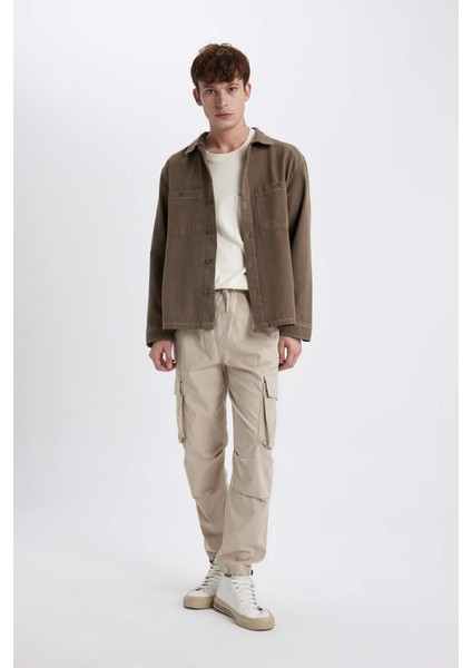 Relax Fit Pamuklu Uzun Kollu Gömlek Ceket B6113AX23AU indirimleri