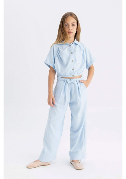 Kız Çocuk Wide Leg Geniş Paça Pantolon C0273A824SM