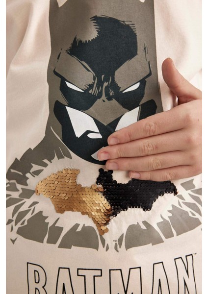 Erkek Çocuk Batman Bisiklet Yaka Kısa Kollu Tişört C1431A824SM