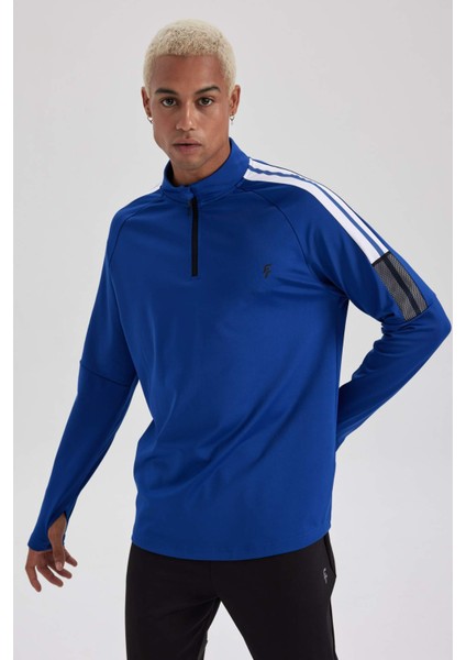 Fit Slim Fit Dik Yaka Skuba Dalgıç Kumaş Sporcu Sweatshirt A6957AX23AU indirimleri