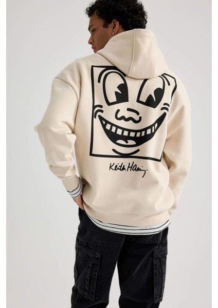 Keith Haring Oversize Fit Kapüşonlu Sweatshirt A7885AX23AU
