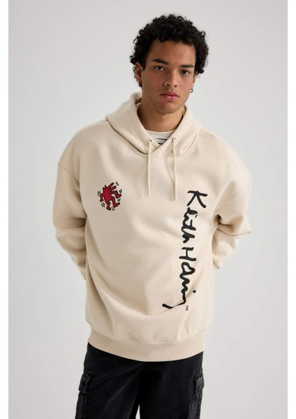 Keith Haring Oversize Fit Kapüşonlu Sweatshirt A7885AX23AU fiyatları