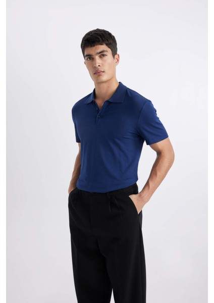 Slim Fit Polo Yaka Kısa Kollu Pamuklu Basic Tişört M6609AZ24SP