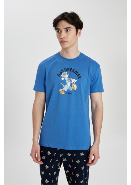 Tom & Jerry Regular Fit Kısa Kollu Pijama Takım B8658AX24SP