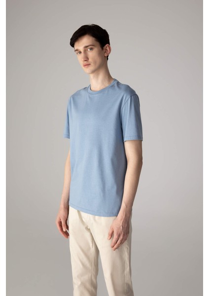 %100 Pamuk New Regular Fit Bisiklet Yaka Basic Düz Kısa Kollu Tişört V7699AZ24SP modelleri