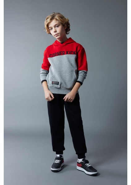 Erkek Çocuk Kapüşonlu Baskılı Kalın Sweatshirt B5949A823WN fiyatları