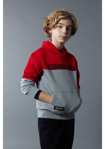 Erkek Çocuk Kapüşonlu Baskılı Kalın Sweatshirt B5949A823WN modelleri