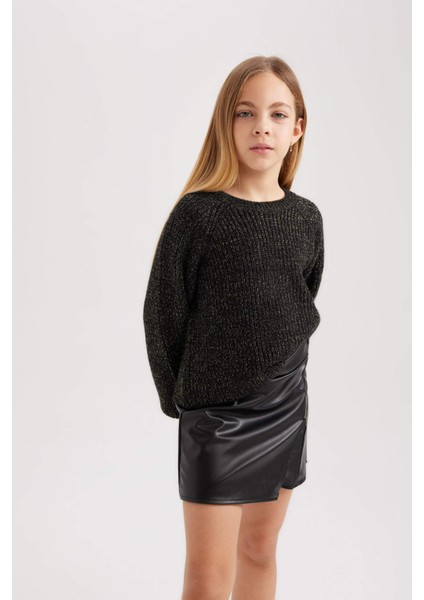 Kız Çocuk Bisiklet Yaka Triko Kazak B4069A823WN modelleri