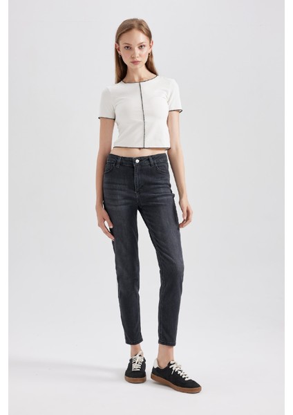 Rebeca Skinny Fit Normal Bel Dar Paça Bilek Boy Jean Pantolon B1933AX23AU fiyatları