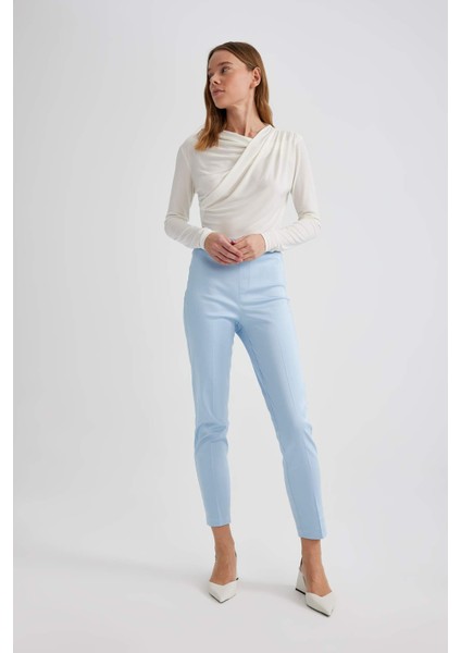 Sigaret Saten Kumaş Pantolon Normal Bel Basic Düz Beli Lastikli Düz Paça J8743AZ24SM fiyatları