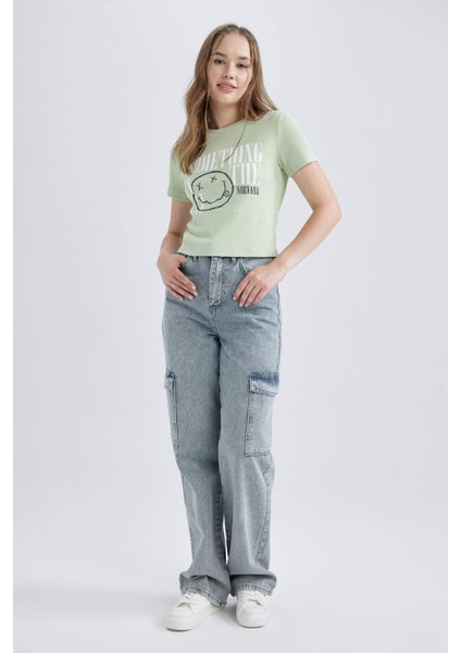 Coool Nirvana Fitted Kısa Kollu Yıkamalı Soluk Efektli Tişört B1909AX23HS fiyatları