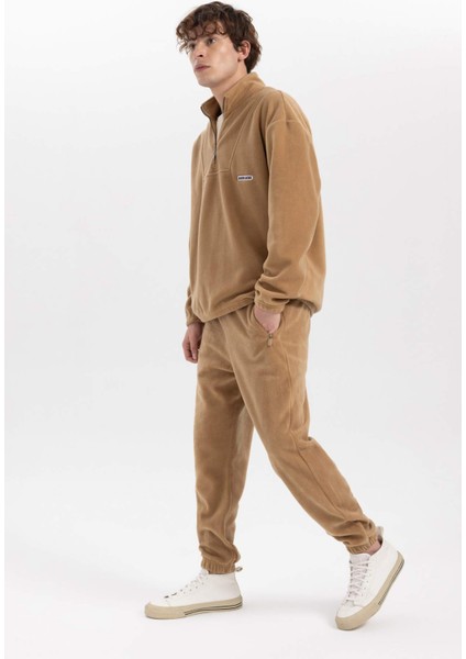 Regular Fit Polar Eşofman Altı Beli Bağcıklı Lastikli Paça A7044AX23WN
