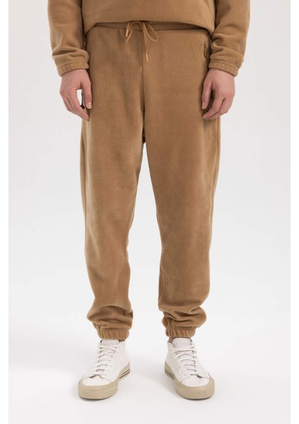 Regular Fit Polar Eşofman Altı Beli Bağcıklı Lastikli Paça A7044AX23WN
