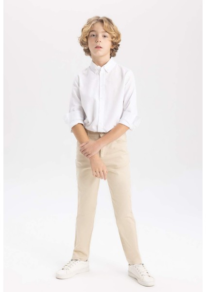 Erkek Çocuk Düz Paça Gabardin Basic Düz Pantolon X4224A624SM