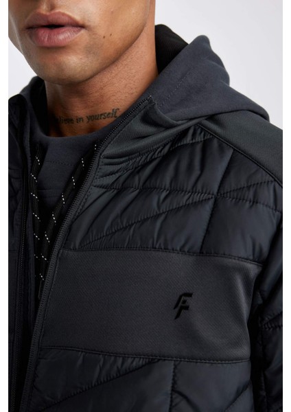 Fit Su İtici Mont Rüzgar Geçirmez Slim Fit Dar Kesim Kapüşonlu Fermuarlı Cepli Ribana B2302AX24SP indirimleri