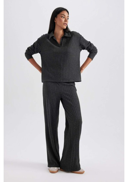 Regular Fit Normal Bel Fitilli Kaşkorse Pantolon B2405AX23AU