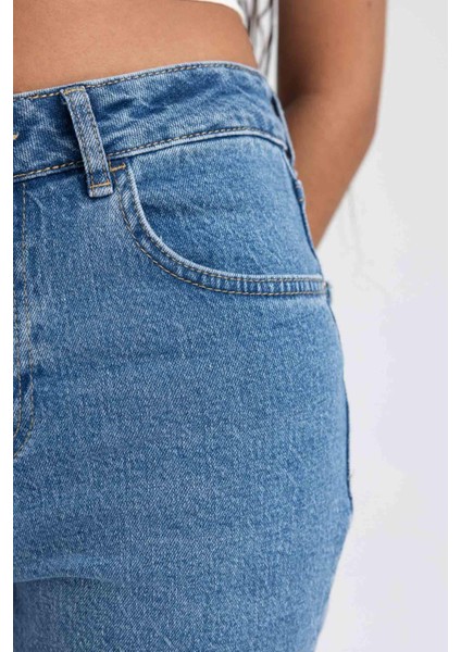 Slim Fit Yüksek Bel Bilek Boy Jean Pantolon A7549AX23AU