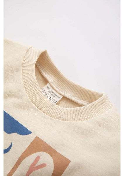 Erkek Bebek Palmiye Desenli Sweatshirt Z5627A223SP