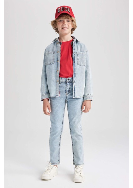 Erkek Çocuk Oversize Uzun Kolu Jean Gömlek Z1570A623SP