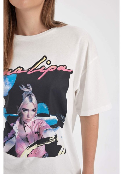 Coool Dua Lipa Oversize Geniş Kalıp Kısa Kollu Tişört B2972AX23HS fırsatları