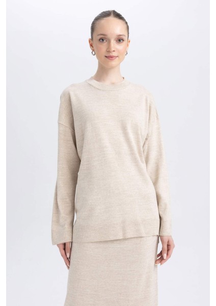Regular Fit Bisiklet Yaka Kazak Tunik A9803AX23WN