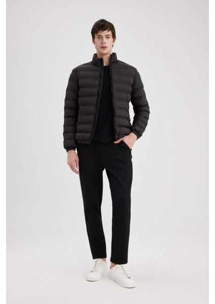 Slim Fit Mevsimlik Şişme Mont Dar Kesim Dik Yaka Fermuarlı Cepli B9782AX24SP fiyatları