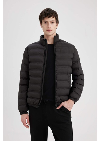 Slim Fit Mevsimlik Şişme Mont Dar Kesim Dik Yaka Fermuarlı Cepli B9782AX24SP modelleri