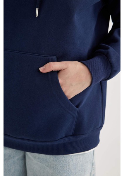 Relax Fit Kapüşonlu Kalın Sweatshirt W1240AZ23WN indirimleri