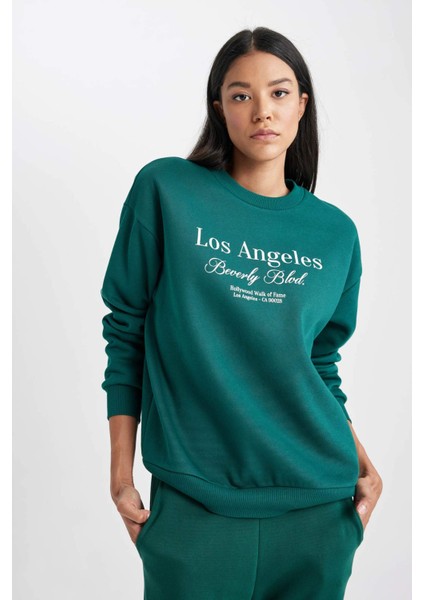 Relax Fit Bisiklet Yaka Kalın Sweatshirt A7779AX23AU