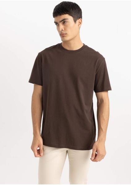 %100 Pamuk New Regular Fit Bisiklet Yaka Basic Düz Kısa Kollu Tişört V7699AZ24SP indirimleri