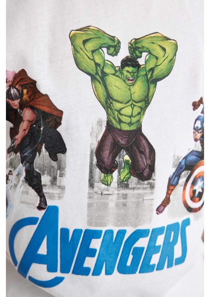 Erkek Çocuk Marvel Avengers Bisiklet Yaka Kısa Kollu Tişört B7219A824SM indirimleri