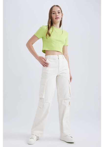 Coool Straight Fit Kargo Gabardin %100 Pamuk Pantolon A6265AX23SM modelleri