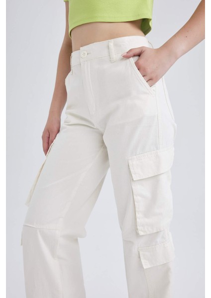 Coool Straight Fit Kargo Gabardin %100 Pamuk Pantolon A6265AX23SM indirimleri