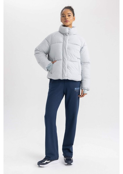 Fit Su Geçirmez Dik Yaka Puffer Şişme Mont A1550AX23AU
