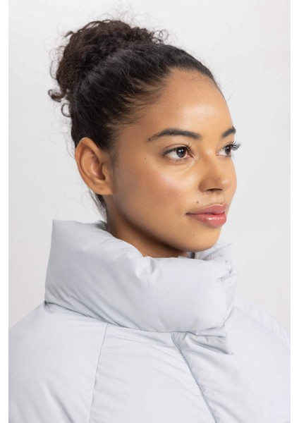 Fit Su Geçirmez Dik Yaka Puffer Şişme Mont A1550AX23AU