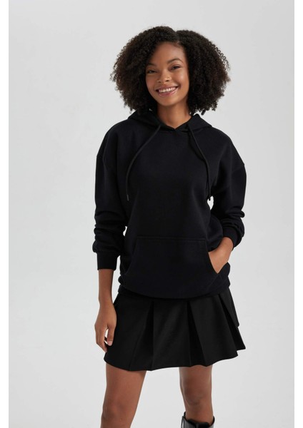 Oversize Fit Kapüşonlu Kalın Sweatshirt M3417AZ23WN modelleri