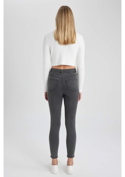 Skinny Fit Yüksek Bel Dar Paça Bilek Boy Jean Pantolon A7322AX23WN indirimleri
