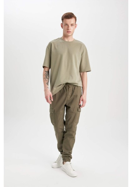 Oversize Geniş Kalıp Bisiklet Yaka Kısa Kollu Basic Düz Ağır Kumaş Tişört X3926AZ24SP fiyatları